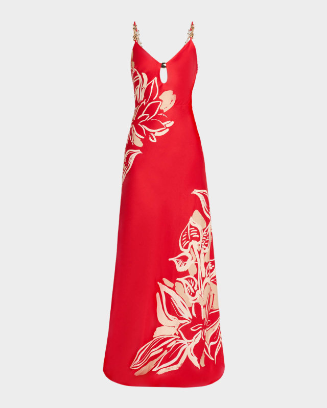 Tallara Low-Back Cutout Maxi Dress
